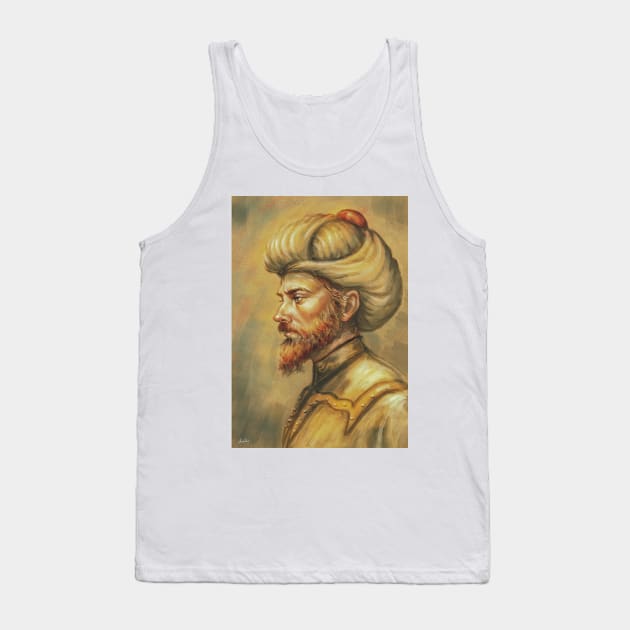 Red beard Tank Top by Artofokan